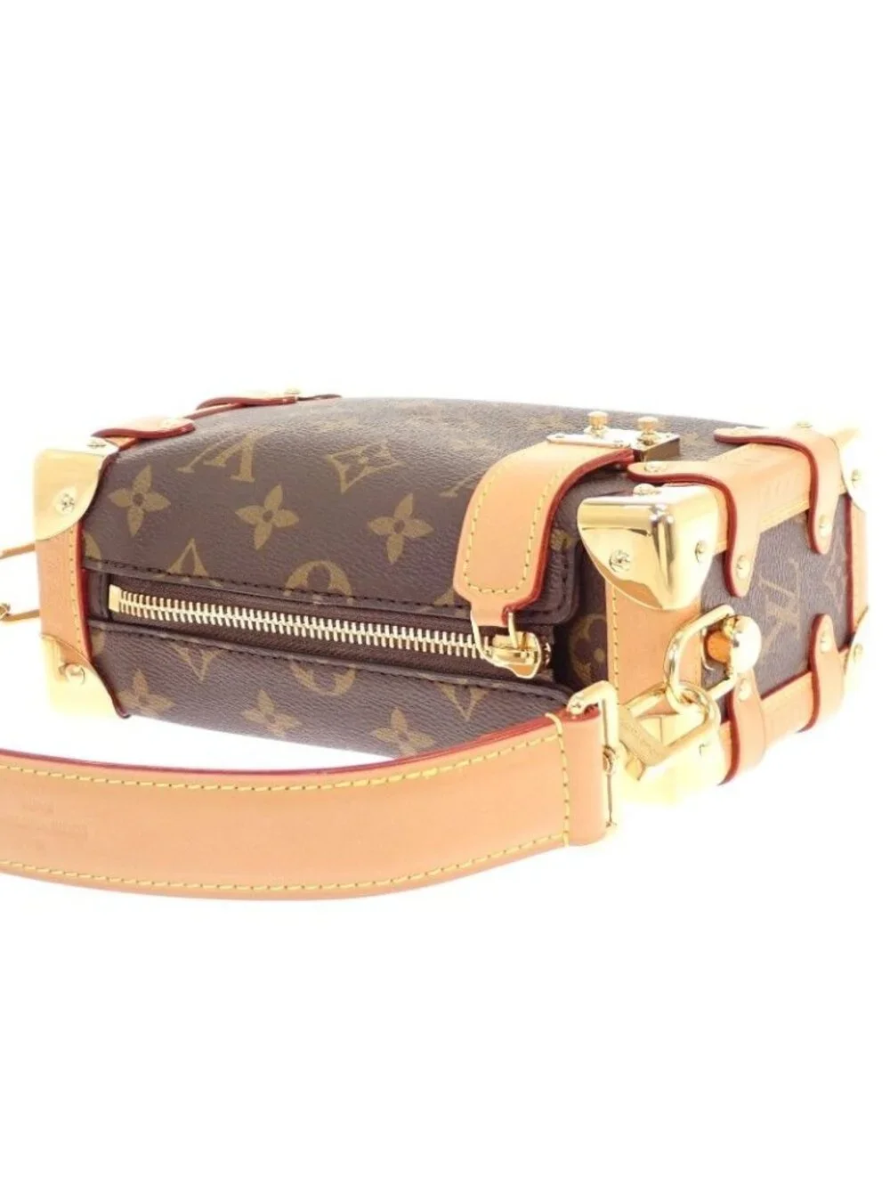 Louis Vuitton Side Trunk PM Shoulder Bag 2-Way Monogram Brown